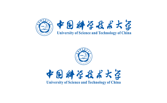 大學?；障盗?中國科學技術大學標志矢量圖