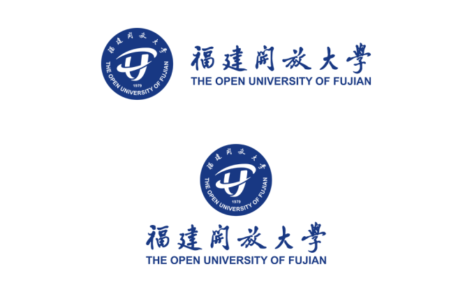 福建開放大學(xué)logo標(biāo)志矢量圖